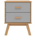 Casa si Gradina - Mobilier - Comode si corpuri - Noptiere - Noptiera „OLDEN”, gri si maro, lemn masiv de pin - Infinity.ro