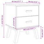 Casa si Gradina - Mobilier - Comode si corpuri - Noptiere - Noptiera „OLDEN”, gri si maro, lemn masiv de pin - Infinity.ro