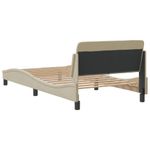 Casa si Gradina - Mobilier - Paturi si accesorii - Paturi - Cadru de pat cu tablie, crem, 100x200 cm, textil - Infinity.ro