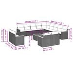 Casa si Gradina - Gradina si terasa - Mobilier exterior - Seturi mobila gradina - Set mobilier de gradina cu perne, 14 piese, negru, poliratan - Infinity.ro
