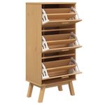 Casa si Gradina - Mobilier - Organizare si depozitare - Organizator incaltaminte - Pantofar „OLDEN”, maro, 55x35x120 cm, lemn masiv pin - Infinity.ro