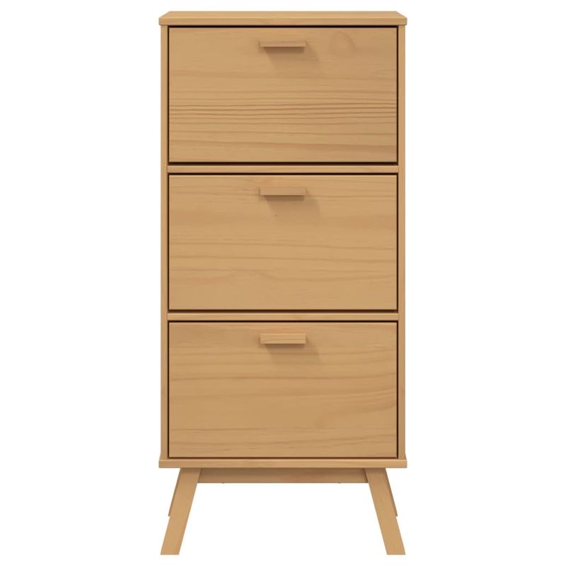 Casa si Gradina - Mobilier - Organizare si depozitare - Organizator incaltaminte - Pantofar „OLDEN”, maro, 55x35x120 cm, lemn masiv pin - Infinity.ro