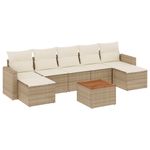 Casa si Gradina - Gradina si terasa - Mobilier exterior - Seturi mobila gradina - Set canapele de gradina, 8 piese, cu perne, bej, poliratan - Infinity.ro
