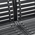 Casa si Gradina - Gradina si terasa - Mobilier exterior - Bancute de gradina - Banca dubla de gradina, negru, 231 cm, otel si WPC - Infinity.ro