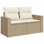Casa si Gradina - Gradina si terasa - Mobilier exterior - Seturi mobila gradina - Set canapele de gradina, 8 piese, cu perne, bej, poliratan - Infinity.ro