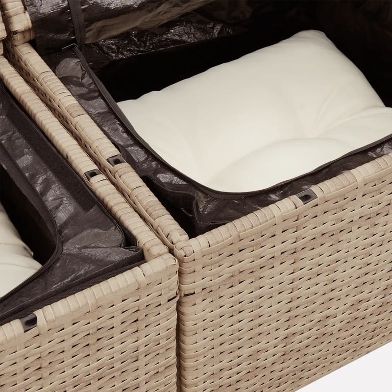 Casa si Gradina - Gradina si terasa - Mobilier exterior - Seturi mobila gradina - Set canapele de gradina, 8 piese, cu perne, bej, poliratan - Infinity.ro