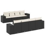 Casa si Gradina - Gradina si terasa - Mobilier exterior - Canapele si fotolii gradina - Set mobilier de gradina cu perne, 9 piese, negru, poliratan - Infinity.ro