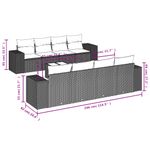 Casa si Gradina - Gradina si terasa - Mobilier exterior - Canapele si fotolii gradina - Set mobilier de gradina cu perne, 9 piese, negru, poliratan - Infinity.ro