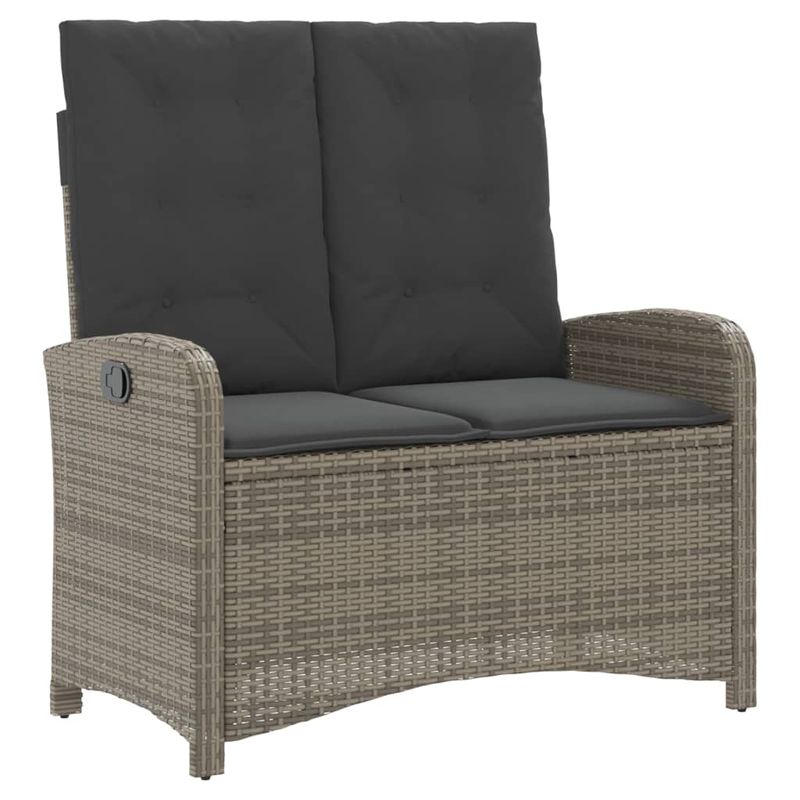 Casa si Gradina - Gradina si terasa - Mobilier exterior - Seturi mobila gradina - Set mobilier de gradina cu perne, 2 piese, gri, poliratan - Infinity.ro