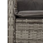 Casa si Gradina - Gradina si terasa - Mobilier exterior - Seturi mobila gradina - Set mobilier de gradina cu perne, 2 piese, gri, poliratan - Infinity.ro