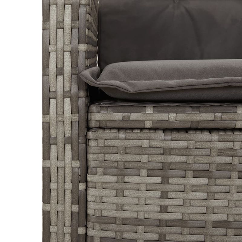Casa si Gradina - Gradina si terasa - Mobilier exterior - Seturi mobila gradina - Set mobilier de gradina cu perne, 2 piese, gri, poliratan - Infinity.ro
