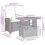 Casa si Gradina - Gradina si terasa - Mobilier exterior - Seturi mobila gradina - Set mobilier de gradina cu perne, 2 piese, gri, poliratan - Infinity.ro