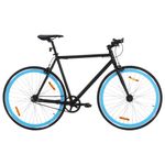 Sport si Outdoor - Ciclism - Biciclete pentru adulți - De oras - Bicicleta cu angrenaj fix, negru si albastru, 700c, 51 cm - Infinity.ro