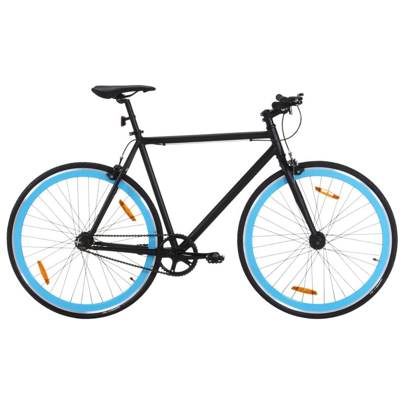 Sport si Outdoor - Ciclism - Biciclete pentru adulți - De oras - Bicicleta cu angrenaj fix, negru si albastru, 700c, 51 cm - Infinity.ro