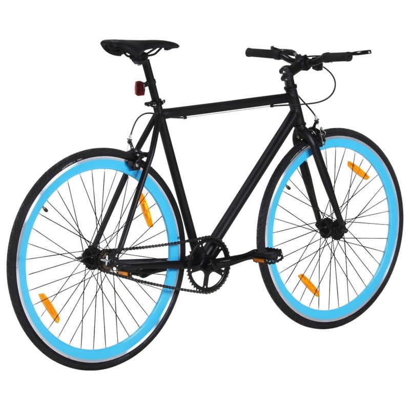 Sport si Outdoor - Ciclism - Biciclete pentru adulți - De oras - Bicicleta cu angrenaj fix, negru si albastru, 700c, 51 cm - Infinity.ro