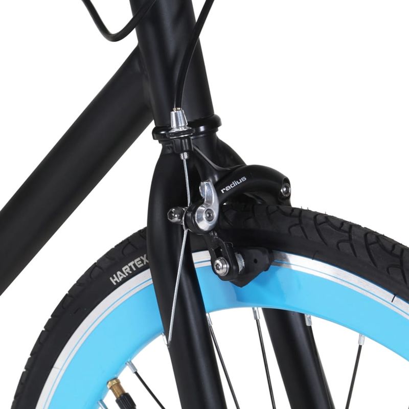 Sport si Outdoor - Ciclism - Biciclete pentru adulți - De oras - Bicicleta cu angrenaj fix, negru si albastru, 700c, 51 cm - Infinity.ro