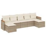 Casa si Gradina - Gradina si terasa - Mobilier exterior - Seturi mobila gradina - Set canapele de gradina, 7 piese, cu perne, bej, poliratan - Infinity.ro