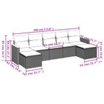 Casa si Gradina - Gradina si terasa - Mobilier exterior - Seturi mobila gradina - Set canapele de gradina, 7 piese, cu perne, bej, poliratan - Infinity.ro