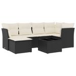 Casa si Gradina - Gradina si terasa - Mobilier exterior - Seturi mobila gradina - Set canapele de gradina cu perne, 7 piese, negru, poliratan - Infinity.ro