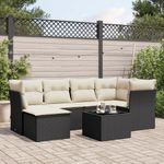 Casa si Gradina - Gradina si terasa - Mobilier exterior - Seturi mobila gradina - Set canapele de gradina cu perne, 7 piese, negru, poliratan - Infinity.ro