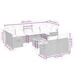 Casa si Gradina - Gradina si terasa - Mobilier exterior - Seturi mobila gradina - Set mobilier de gradina cu perne, 10 piese, gri, poliratan - Infinity.ro