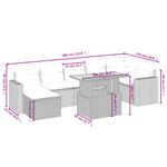 Casa si Gradina - Gradina si terasa - Mobilier exterior - Seturi mobila gradina - Set mobilier de gradina cu perne, 8 piese, negru, poliratan - Infinity.ro