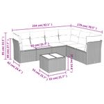 Casa si Gradina - Gradina si terasa - Mobilier exterior - Seturi mobila gradina - Set canapele de gradina, 7 piese, cu perne, bej, poliratan - Infinity.ro