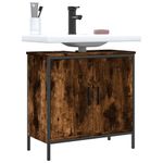 Casa si Gradina - Mobilier - Mobilier baie - Comode baie - Comoda chiuveta baie, stejar fumuriu, 60x30x60 cm lemn prelucrat - Infinity.ro