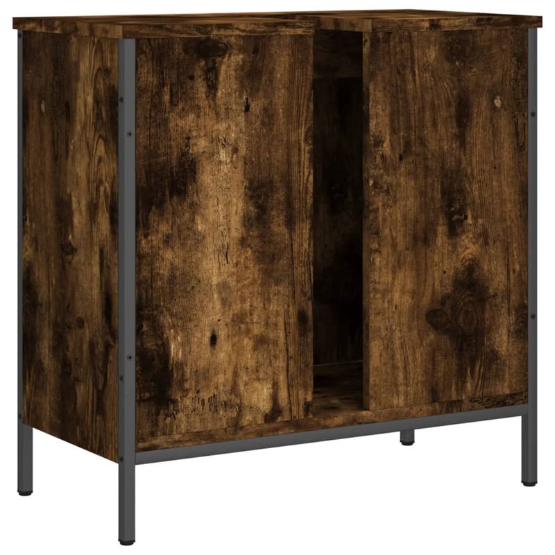 Casa si Gradina - Mobilier - Mobilier baie - Comode baie - Comoda chiuveta baie, stejar fumuriu, 60x30x60 cm lemn prelucrat - Infinity.ro
