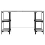 Casa si Gradina - Mobilier - Mese si birouri - Birouri - Birou, gri sonoma, 140x50x75 cm, metal si lemn prelucrat - Infinity.ro