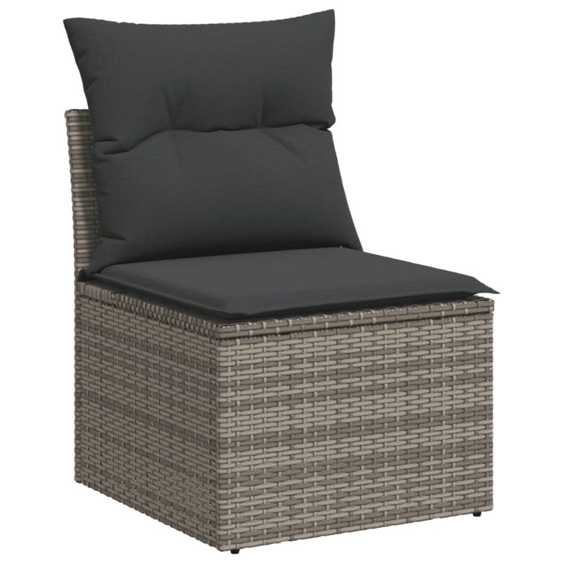 Casa si Gradina - Gradina si terasa - Mobilier exterior - Seturi mobila gradina - Set canapele de gradina cu perne, 8 piese, gri, poliratan - Infinity.ro