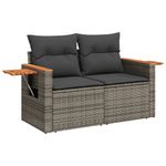 Casa si Gradina - Gradina si terasa - Mobilier exterior - Seturi mobila gradina - Set canapele de gradina cu perne, 8 piese, gri, poliratan - Infinity.ro