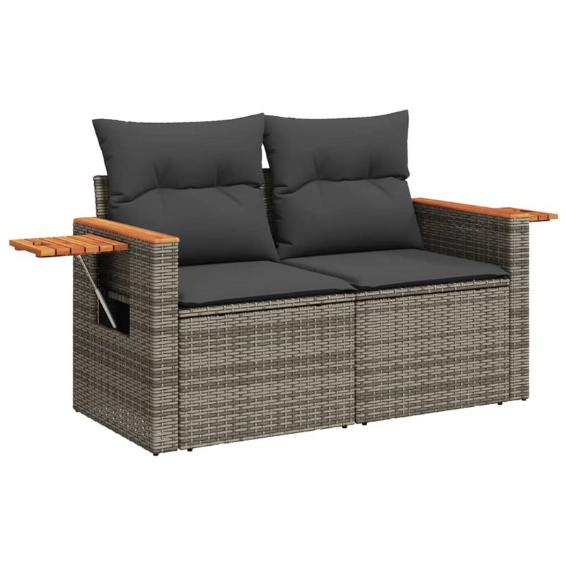 Casa si Gradina - Gradina si terasa - Mobilier exterior - Seturi mobila gradina - Set canapele de gradina cu perne, 8 piese, gri, poliratan - Infinity.ro