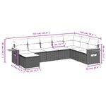 Casa si Gradina - Gradina si terasa - Mobilier exterior - Seturi mobila gradina - Set canapele de gradina cu perne, 8 piese, gri, poliratan - Infinity.ro
