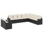 Casa si Gradina - Gradina si terasa - Mobilier exterior - Seturi mobila gradina - Set canapele de gradina cu perne, 10 piese, negru, poliratan - Infinity.ro