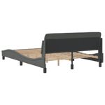 Casa si Gradina - Mobilier - Paturi si accesorii - Paturi - Cadru de pat cu tablie, gri inchis, 140x190 cm, textil - Infinity.ro
