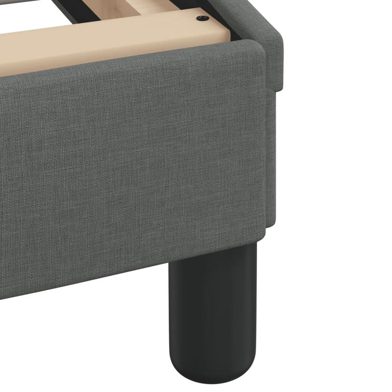 Casa si Gradina - Mobilier - Paturi si accesorii - Paturi - Cadru de pat cu tablie, gri inchis, 140x190 cm, textil - Infinity.ro