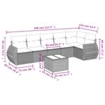 Casa si Gradina - Gradina si terasa - Mobilier exterior - Seturi mobila gradina - Set canapele de gradina, 7 piese, cu perne, bej, poliratan - Infinity.ro