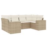 Casa si Gradina - Gradina si terasa - Mobilier exterior - Seturi mobila gradina - Set canapele de gradina cu perne, 6 piese, bej, poliratan - Infinity.ro
