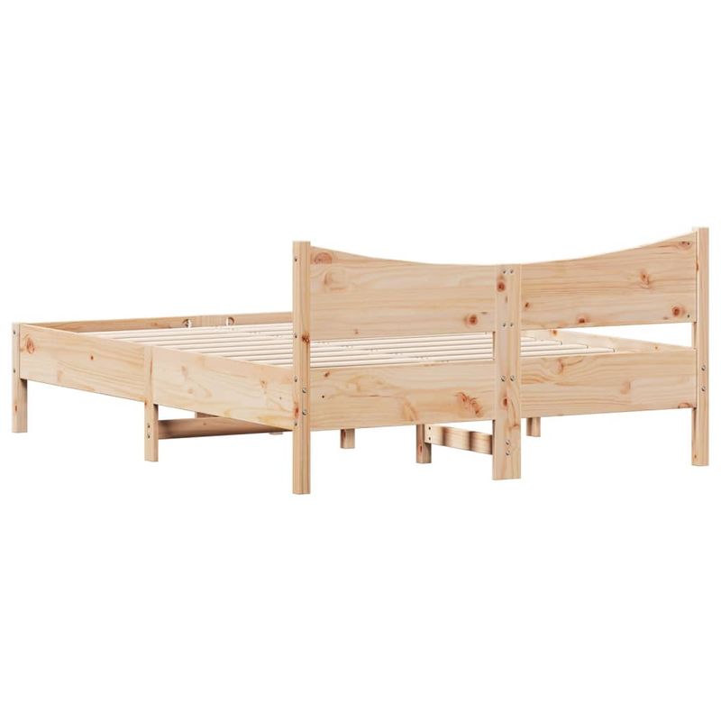 Casa si Gradina - Mobilier - Paturi si accesorii - Paturi - Cadru de pat, 135x190 cm, lemn masiv de pin - Infinity.ro