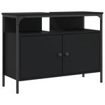 Casa si Gradina - Mobilier - Mobilier baie - Comode baie - Comoda pentru chiuveta baie, negru, 80x30x60 cm, lemn prelucrat - Infinity.ro
