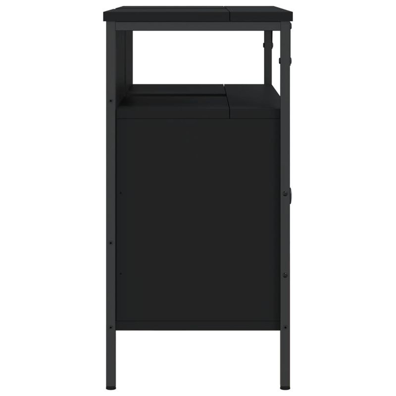 Casa si Gradina - Mobilier - Mobilier baie - Comode baie - Comoda pentru chiuveta baie, negru, 80x30x60 cm, lemn prelucrat - Infinity.ro