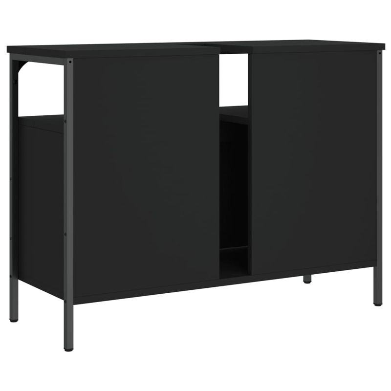 Casa si Gradina - Mobilier - Mobilier baie - Comode baie - Comoda pentru chiuveta baie, negru, 80x30x60 cm, lemn prelucrat - Infinity.ro