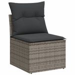 Casa si Gradina - Gradina si terasa - Mobilier exterior - Seturi mobila gradina - Set mobilier de gradina cu perne, 10 piese, gri, poliratan - Infinity.ro