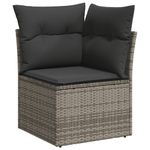 Casa si Gradina - Gradina si terasa - Mobilier exterior - Seturi mobila gradina - Set mobilier de gradina cu perne, 10 piese, gri, poliratan - Infinity.ro