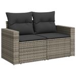 Casa si Gradina - Gradina si terasa - Mobilier exterior - Seturi mobila gradina - Set mobilier de gradina cu perne, 10 piese, gri, poliratan - Infinity.ro