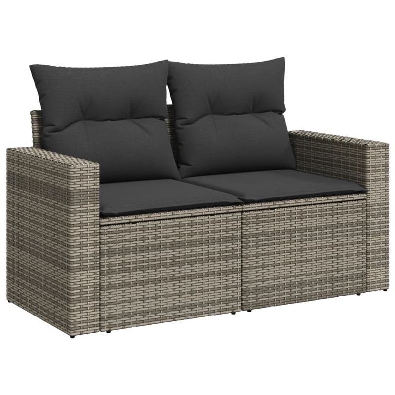 Casa si Gradina - Gradina si terasa - Mobilier exterior - Seturi mobila gradina - Set mobilier de gradina cu perne, 10 piese, gri, poliratan - Infinity.ro
