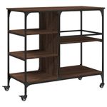 Casa si Gradina - Mobilier - Comode si corpuri - Corpuri bucatarie - Carucior de bucatarie, stejar maro 100x45x89,5cm lemn prelucrat - Infinity.ro