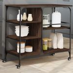 Casa si Gradina - Mobilier - Comode si corpuri - Corpuri bucatarie - Carucior de bucatarie, stejar maro 100x45x89,5cm lemn prelucrat - Infinity.ro