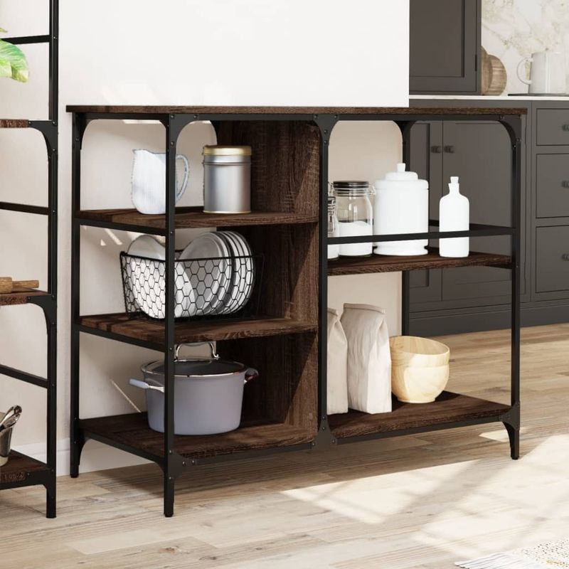 Casa si Gradina - Mobilier - Comode si corpuri - Corpuri bucatarie - Carucior de bucatarie, stejar maro 100x45x89,5cm lemn prelucrat - Infinity.ro
